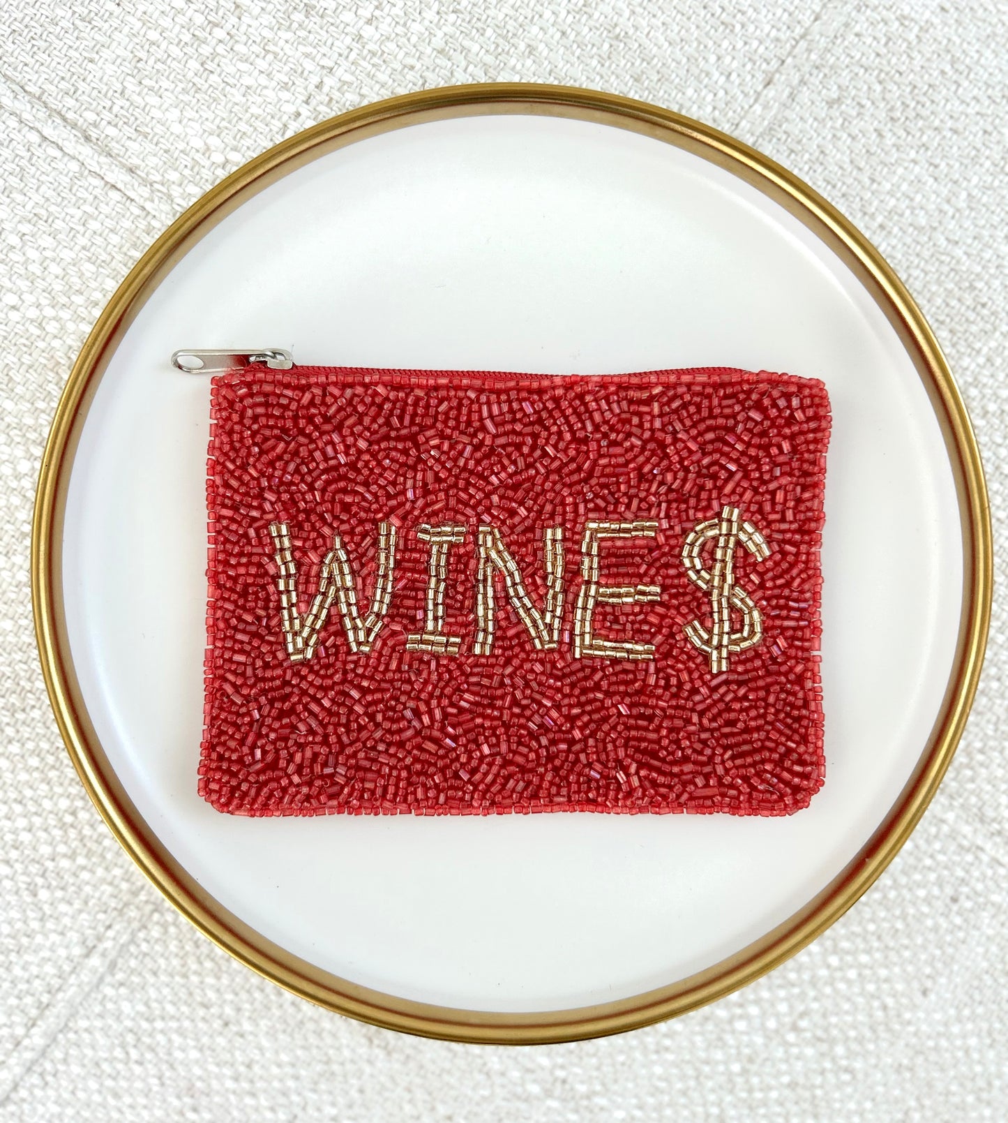 Wine $ coin pouch